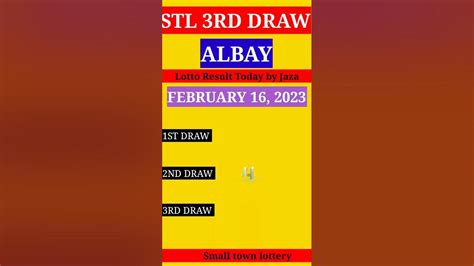 stl albay result today 9pm